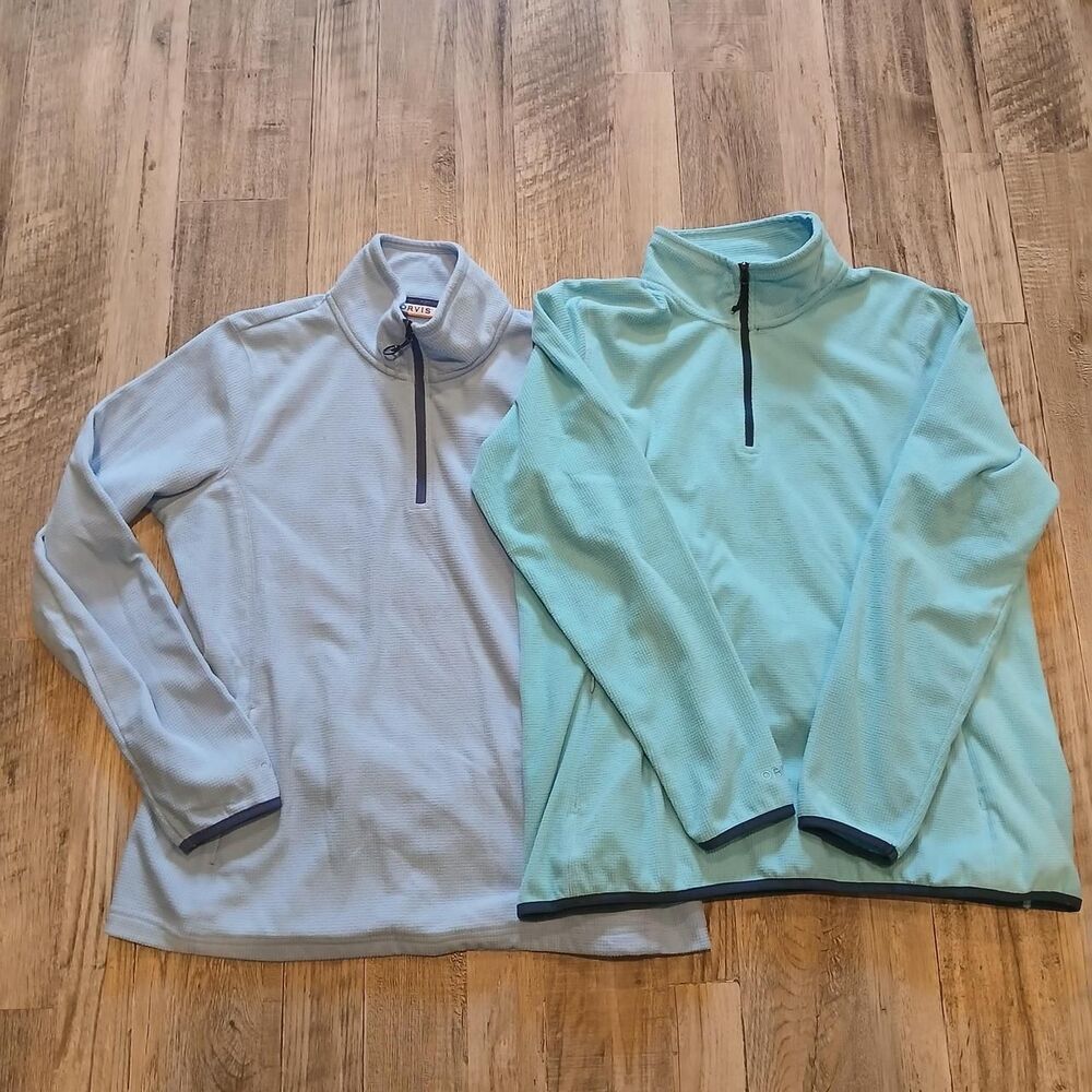 Orvis Women's 1/4 Zip Pullovers Bundle of 2 Size L